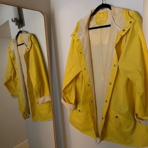 rains unisex yellow rain jacket size l/xl